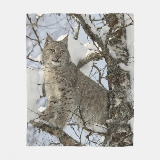 Lynx Wild Cat Fleece Blanket Deken