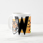 Lynx - Wild. Voorzichtig. waarneming Koffiemok (Voorkant links)