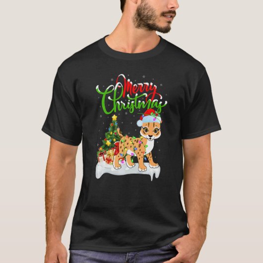 Lynx  Xmas Decorations Santa Lynx Christmas T-shirt (Voorkant)