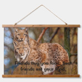 Lynxes op de top van een berg die staat hangend wandkleed (Voorkant)