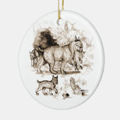 Lynxfamilie Keramisch Ornament (Links)
