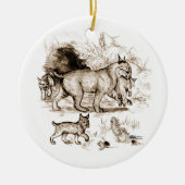 Lynxfamilie Keramisch Ornament (Voorkant)