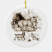 Lynxfamilie Keramisch Ornament (Achterkant)