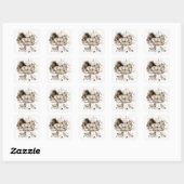 Lynxfamilie Vierkante Sticker (Vel)
