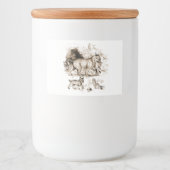 Lynxfamilie Voedselcontainer Etiket (Voorkant)