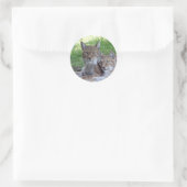 lynxpaar ronde sticker (Tas)