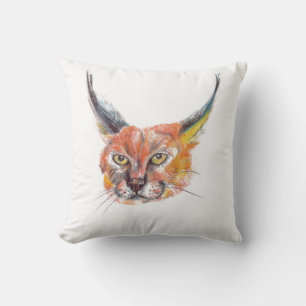 Lynxs Portrait Throw Cushion Kussen