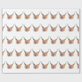 Lynxs Tekening Wild Animal Glossy Wrapping Papier (Vlak)
