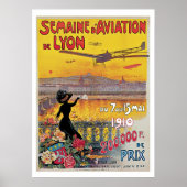  Lyon Aviation Week Travel Ad Poster (Voorkant)