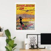 Lyon Aviation Week Travel Ad Poster (Thuiskantoor)