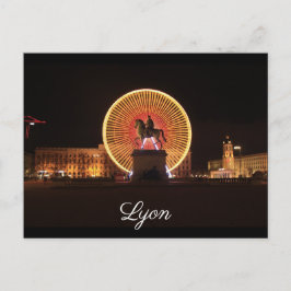 Lyon Bellecour Night Briefkaart