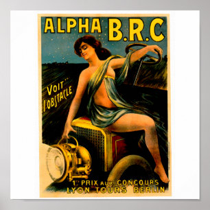 Lyon Berlin Auto Tours ~  Automobile Ad Poster