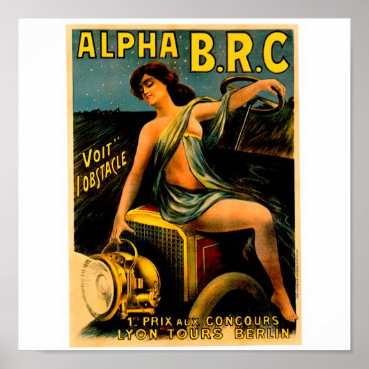 Lyon Berlin Auto Tours ~  Automobile Ad Poster (Voorkant)