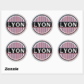 Lyon City Pride Embleem – Franse identiteit Ronde Sticker (Vel)