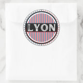 Lyon City Pride Embleem – Franse identiteit Ronde Sticker (Tas)