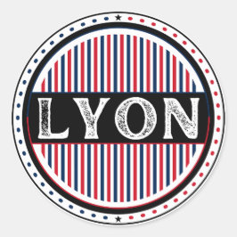 Lyon City Pride Emblem – French Identity Ronde Sticker