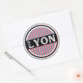 Lyon City Pride Emblem – French Identity Ronde Sticker (Envelop)