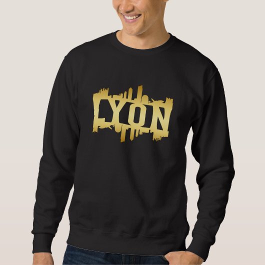 Lyon City Skyline Cityscape Trip Funny Gift Idea Trui (Voorkant)