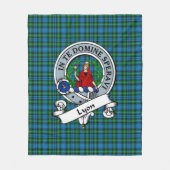 Lyon Clan Badge Tartan Pset Fleece Deken (Voorkant)