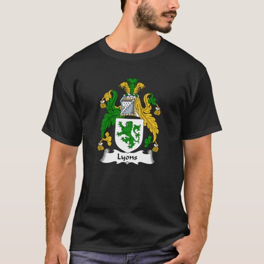 Lyon Coat of Arms Lyon Family Crest T-shirt (Voorkant)