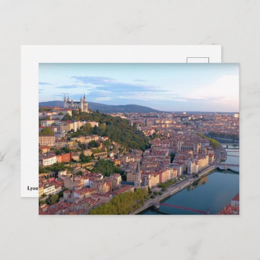 Lyon colline de Fourvière Briefkaart (Voorkant / Achterkant)