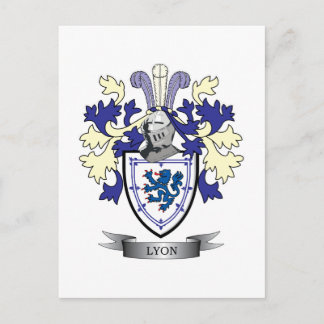 Lyon Familiecrest Coat of Arms Briefkaart
