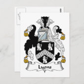 Lyon Family Crest Briefkaart (Voorkant / Achterkant)
