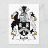 Lyon Family Crest Briefkaart (Voorkant)