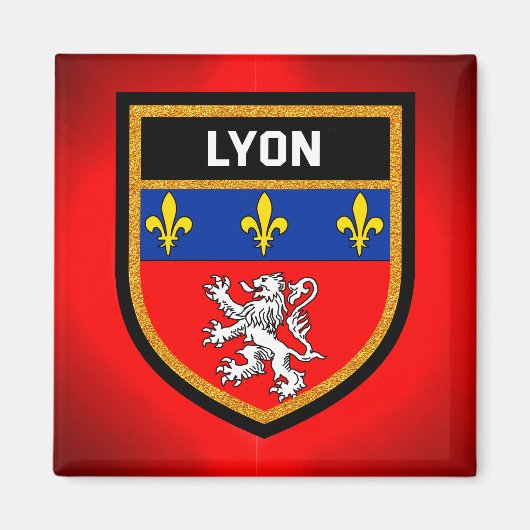 Lyon Flag Magneet (Voorkant)