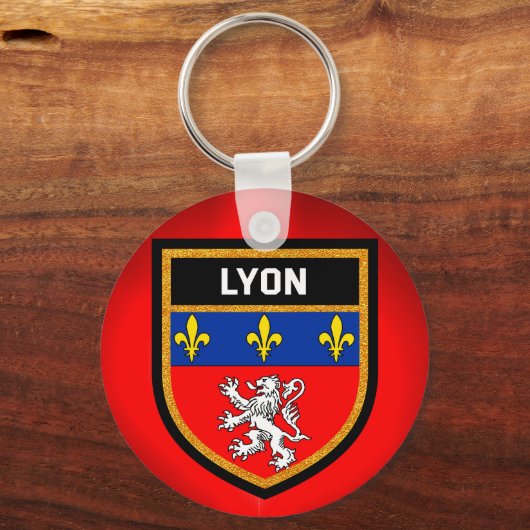 Lyon Flag Sleutelhanger (Voorkant)