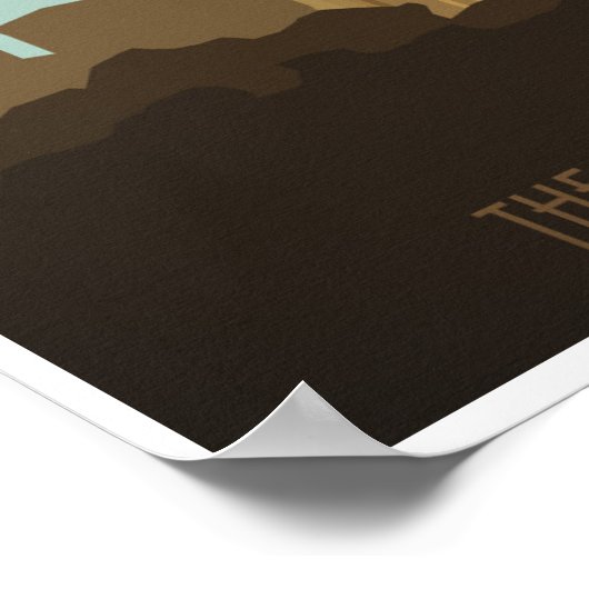 Lyon Fourviere Basilica Vintage Poster (Hoek)