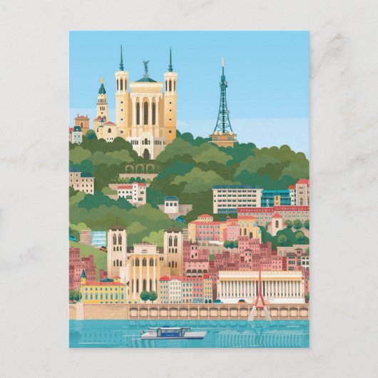 Lyon Fourvière Briefkaart (Voorkant)