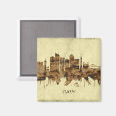 Lyon France Cityscape Magneet (Voorkant / Achterkant)