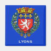 Lyon France Coat of Arms Magnet (Voorkant)