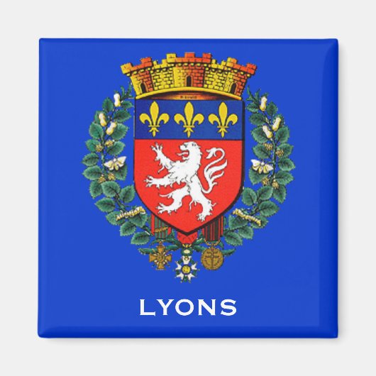 Lyon France Coat of Arms Magnet (Voorkant)
