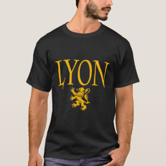 Lyon France Lion Amber Print T-shirt