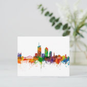 Lyon France Skyline Briefkaart (Staand voorkant)