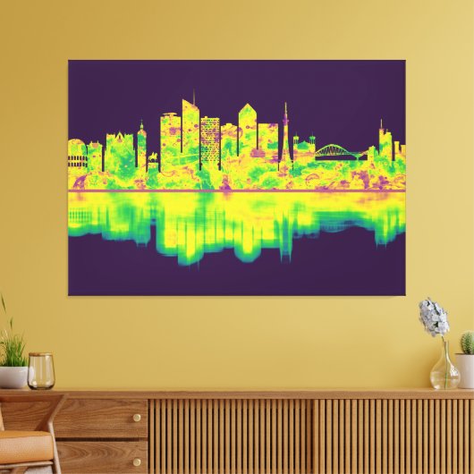 Lyon France Skyline Canvas Afdruk (Insitu (Woonkamer))
