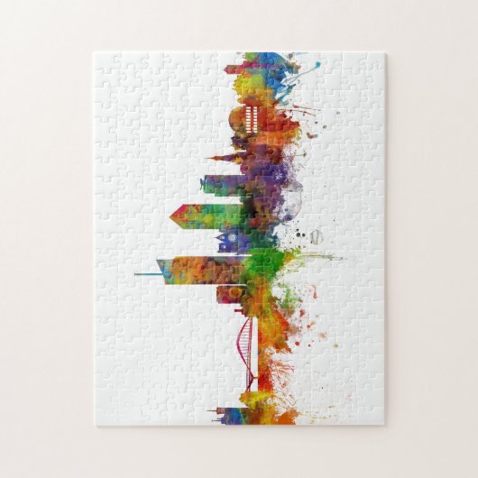 Lyon France Skyline Legpuzzel (Verticaal)