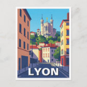Lyon Frankrijk Basilica Reizen Abstract Briefkaart (Voorkant)