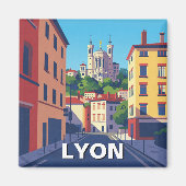 Lyon Frankrijk Basilica Reizen Abstract Magneet (Voorkant)