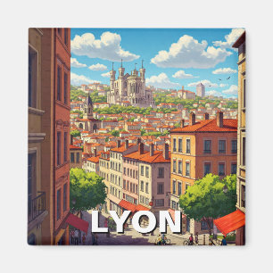Lyon Frankrijk Basilica Reizen Magneet