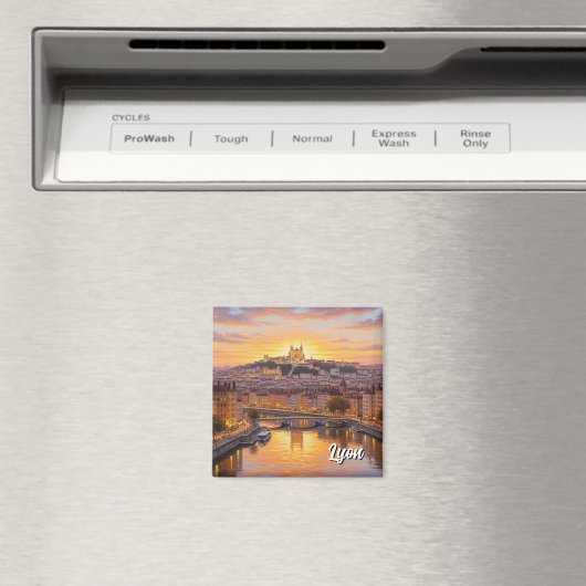 Lyon Frankrijk Basilica Sunset Travel Magneet (Insitu (Vaatwasser))