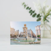 Lyon, Frankrijk Jacobins Square Fountain Briefkaart (Staand voorkant)
