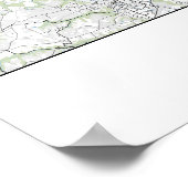 Lyon, Frankrijk kaart Poster (Hoek)