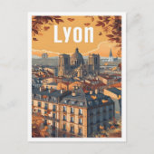 Lyon Frankrijk  Kunst Reizen Illustratie Briefkaart (Voorkant)