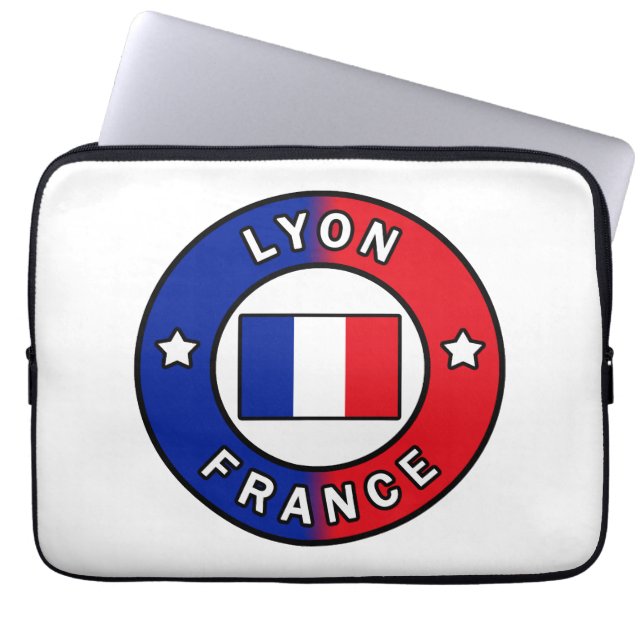 Lyon Frankrijk Laptop Sleeve (Voorkant)