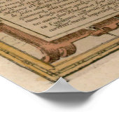  Lyon Frankrijk Map (1572) Poster (Hoek)