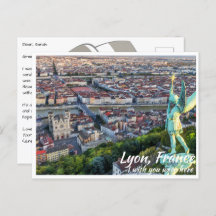 Lyon Frankrijk met Angel Briefkaart