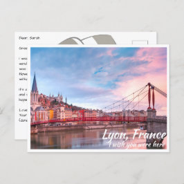 Lyon Frankrijk met Bridge Briefkaart